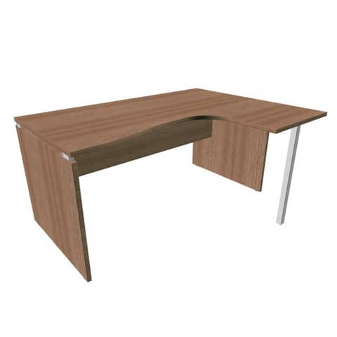 Scrivania penisola destra piano noce canaletto 160x120xH.75 cm …
