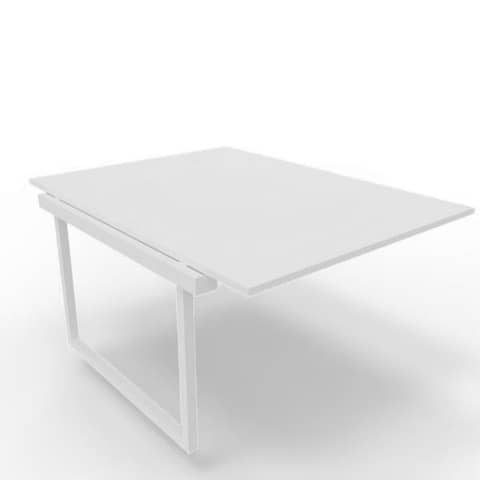 Postazione aggiuntiva bench piano bianco 120x160xH.75 cm gamba …
