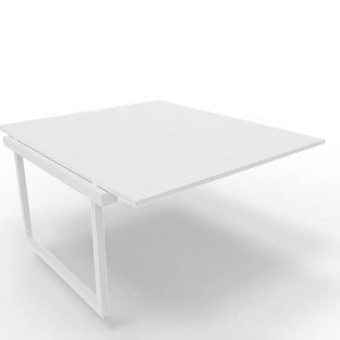 Postazione aggiuntiva bench piano bianco 140x160xH.75 cm gamba …