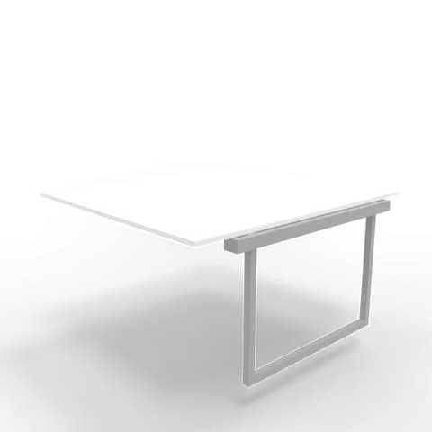 Postazione aggiuntiva bench piano bianco 140x160xH.75 cm gamba …