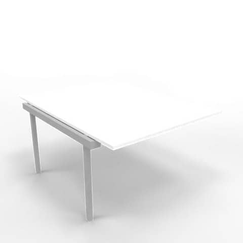 Postazione aggiuntiva bench piano bianco 120x160xH.75 cm gamba …