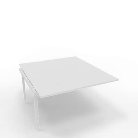 Postazione aggiuntiva bench piano bianco 140x160xH.75 cm gamba …