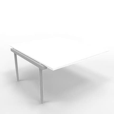 Postazione aggiuntiva bench piano bianco 140x160xH.75 cm gamba …