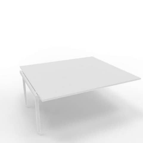 Postazione aggiuntiva bench piano bianco 160x160xH.75 cm gamba …