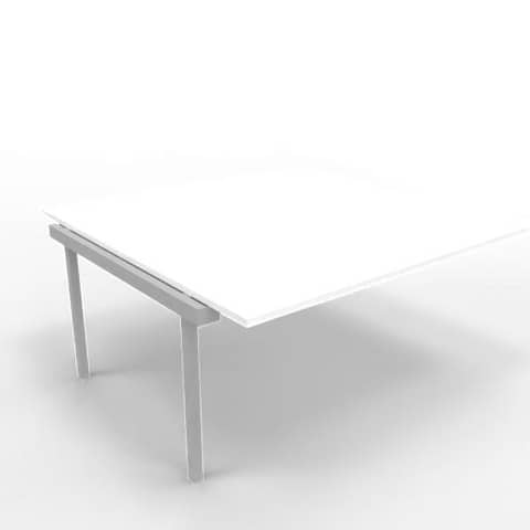 Postazione aggiuntiva bench piano bianco 160x160xH.75 cm gamba …