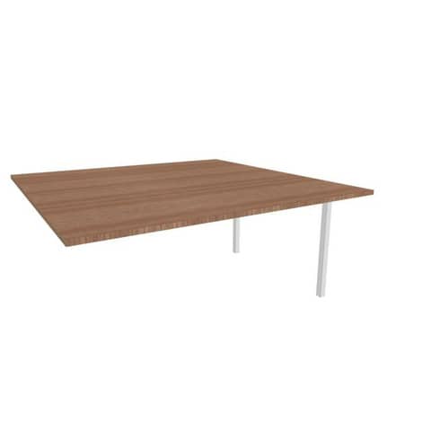 Postazione aggiuntiva bench piano noce 160x160xH.75 cm gamba …