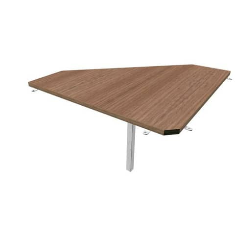 Raccordo 90° piano noce canaletto 84x84xH.75 cm gamba …