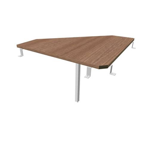 Raccordo 90° piano noce canaletto 84x84xH.75 cm gamba …