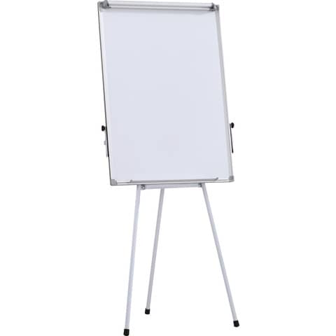 Lavagna magnetica cancellabile a secco con fogli mobili, cornice in alluminio e treppiede Office Products 70x100 cm