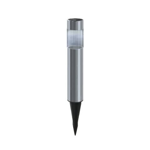 Lampioncino LED in acciaio con pannello solare e sensore crepuscolare Aigostar luce fredda - chiodo - B10201J9N