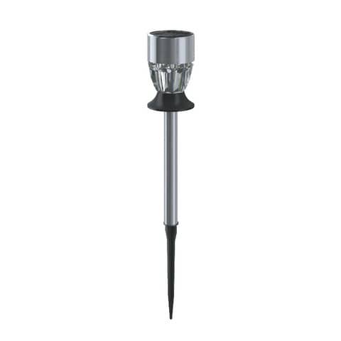 Lampioncino LED in acciaio con pannello solare e sensore crepuscolare Aigostar luce RGB - chiodo - B10201J9O