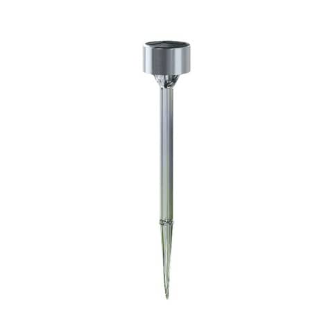Lampioncino LED in acciaio con pannello solare e sensore crepuscolare Aigostar luce RGB - cilindro - B10201J9P
