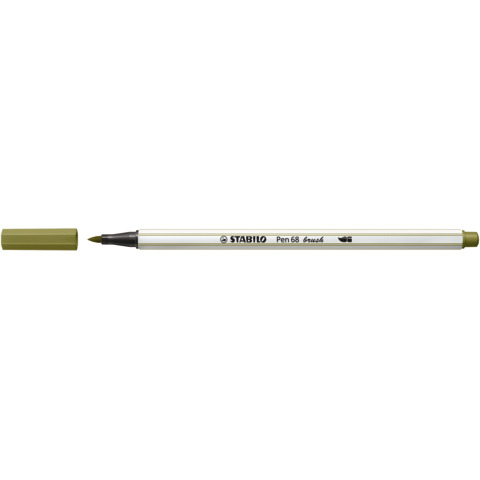 Pennarello Stabilo Pen 68 brush - punta a pennello - M 1 mm verde muschio - 568/37