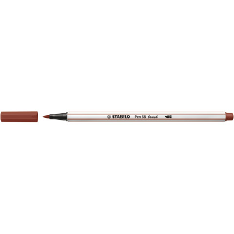 Pennarello Stabilo Pen 68 brush - punta a pennello - M 1 mm terra di Siena - 568/75