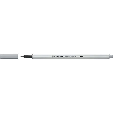 Pennarello Stabilo Pen 68 brush - punta a pennello - M 1 mm grigio freddo medio - 568/95