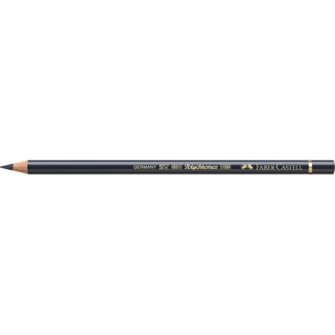 Matite colorate permanenti Faber Castell Polychromos mina 3,8 mm conf. 6 pezzi - grigio payne - 110181
