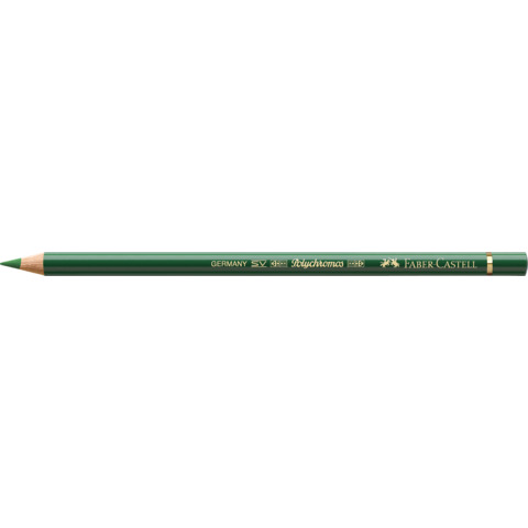 Matite colorate permanenti Faber Castell Polychromos mina 3,8 mm conf. 6 pezzi - verde permanente oliva - 110167