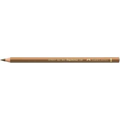 Matite colorate permanenti Faber Castell Polychromos mina 3,8 mm conf. 6 pezzi - marrone ocra - 110182