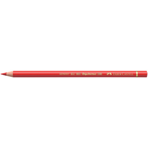 Matite colorate permanenti Faber Castell Polychromos mina 3,8 mm conf. 6 pezzi - rosso geranio chiaro - 110121