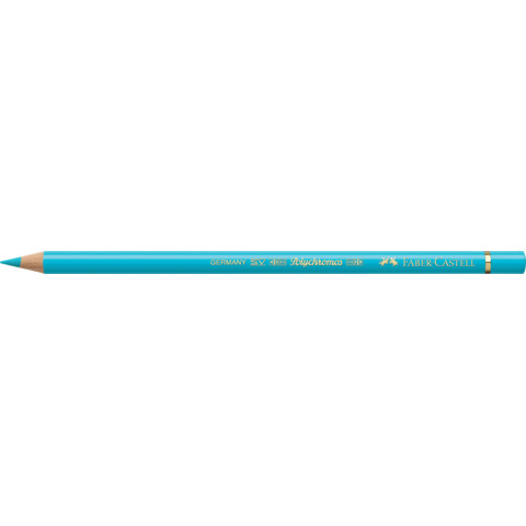 Matite colorate permanenti Faber Castell Polychromos mina 3,8 mm conf. 6 pezzi - turchese cobalto chiaro - 110154