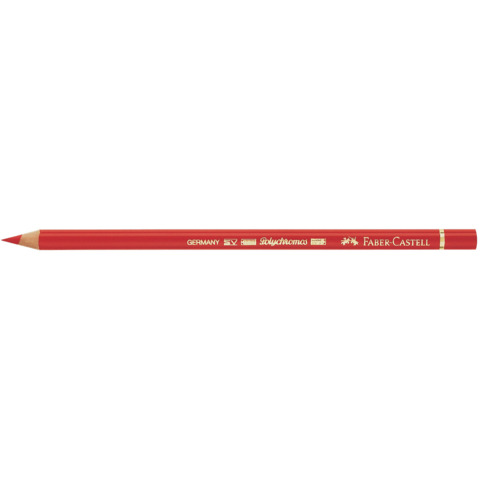 Matite colorate permanenti Faber Castell Polychromos mina 3,8 mm conf. 6 pezzi - rosso scarlatto intenso - 110219