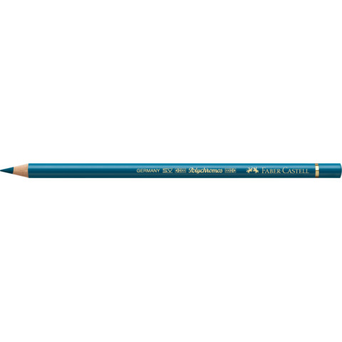 Matite colorate permanenti Faber Castell Polychromos mina 3,8 mm conf. 6 pezzi - elio turchese - 110155
