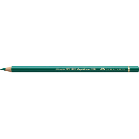 Matite colorate permanenti Faber Castell Polychromos mina 3,8 mm conf. 6 pezzi - verde di hooker - 110159