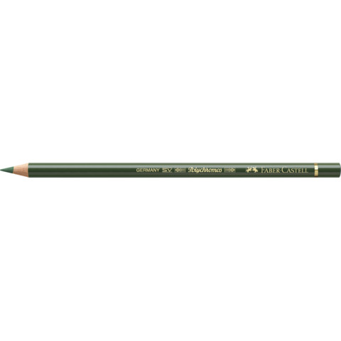 Matite colorate permanenti Faber Castell Polychromos mina 3,8 mm conf. 6 pezzi - verde cromo ossido opaco - 110174