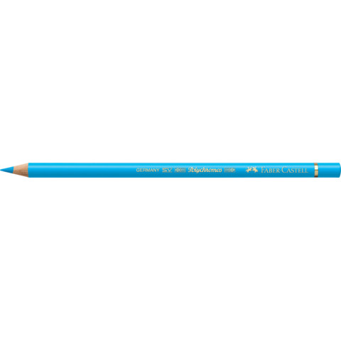 Matite colorate permanenti Faber Castell Polychromos mina 3,8 mm conf. 6 pezzi - blu ftalico chiaro - 110145