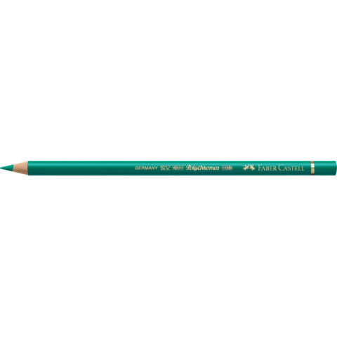 Matite colorate permanenti Faber Castell Polychromos mina 3,8 mm conf. 6 pezzi - verde ftalico - 110161