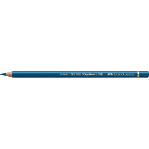 Matite colorate permanenti Faber Castell Polychromos mina 3,8 mm conf. 6 pezzi - turchese azzurro - 110149