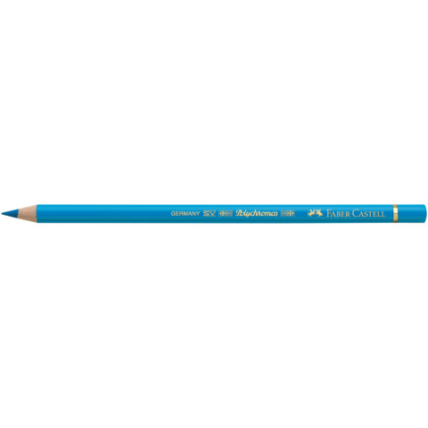 Matite colorate permanenti Faber Castell Polychromos mina 3,8 mm conf. 6 pezzi - blu ftalico - 110110