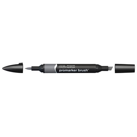 Pennarelli Winsor&Newton Promarker Brush doppia punta scalpello-pennello - cool grey 4 CG4 - 0204158