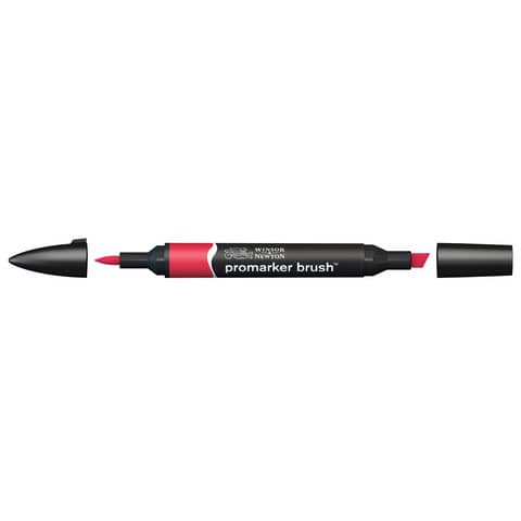 Pennarelli Winsor&Newton Promarker Brush doppia punta scalpello-pennello - berry red R665 - 0204171