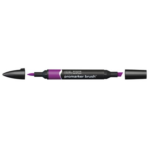 Pennarelli Winsor&Newton Promarker Brush doppia punta scalpello-pennello - plum V735 - 0204197