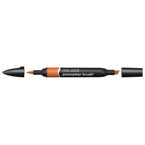 Pennarelli Winsor&Newton Promarker Brush doppia punta scalpello-pennello - saddle brown O345 - 0204332