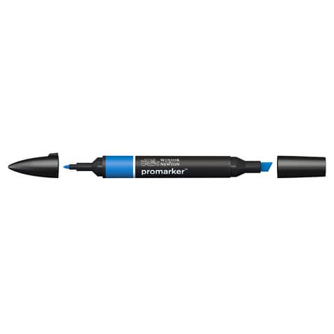 Pennarelli Winsor&Newton Promarker doppia punta fine-larga - true blue B555 - 0203371
