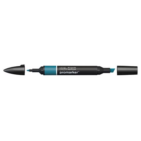 Pennarelli Winsor&Newton Promarker doppia punta fine-larga - blu petrolio C824 - 0203064