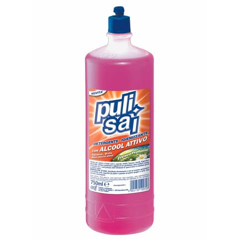 Detergente igienizzante con alcool attivo SAI per superfici dure - formato 0,75 litri - 0502023