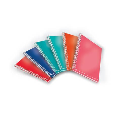 Maxi quaderno spiralato Pigna Monocromo A4 - 80 g/m² - 70 ff - 5M - colori assortiti - 0215555 5M