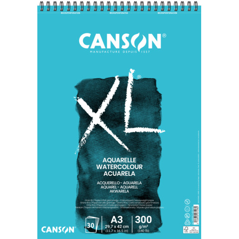 Blocco spiralato Canson Aquarelle XL A3 30 ff …