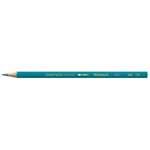 Matite colorate acquerellabili Carand'Ache Prismalo in conf. da 3 pz azzurro cyan - 999170
