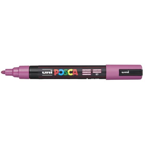 Marcatore a tempera POSCA Uni-Ball punta tonda 1,8-2,5 mm lampone M PC5M LM