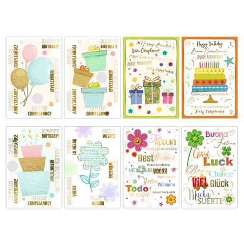 Biglietti augurali Biembi Compleanno 12x18 cm conf. 8 …