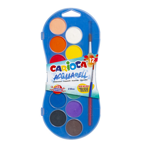Astuccio acquerelli in pastiglia Carioca Ø 30 mm …
