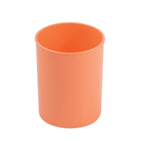 Portapenne rotondo in PP Donau Ø 7,5 x H.9,5 cm - 100% riciclabile - arancione pastello - 3132101PL-12