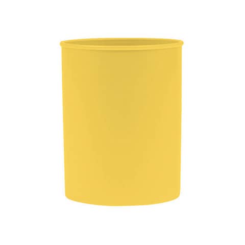 Portapenne rotondo in PP Donau Ø 7,5 x H.9,5 cm - 100% riciclabile - giallo pastello - 3132101PL-11