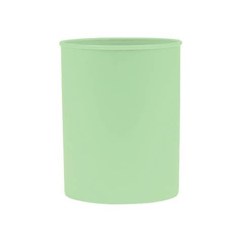 Portapenne rotondo in PP Donau Ø 7,5 x H.9,5 cm - 100% riciclabile - verde pastello - 3132101PL-06