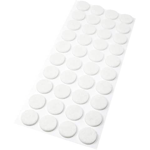 Feltrino adesivo tondo Emi Ø 20 mm - bianco - conf. da 44 pezzi - 8509074