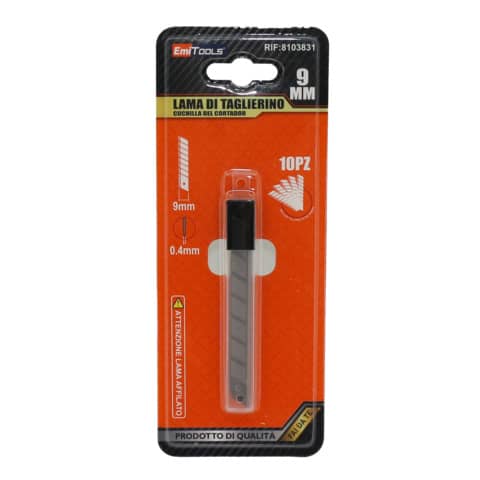 Lama di ricambio per cutter Emi - pezzi 9 mm - conf. 10 pezzi - 8103831